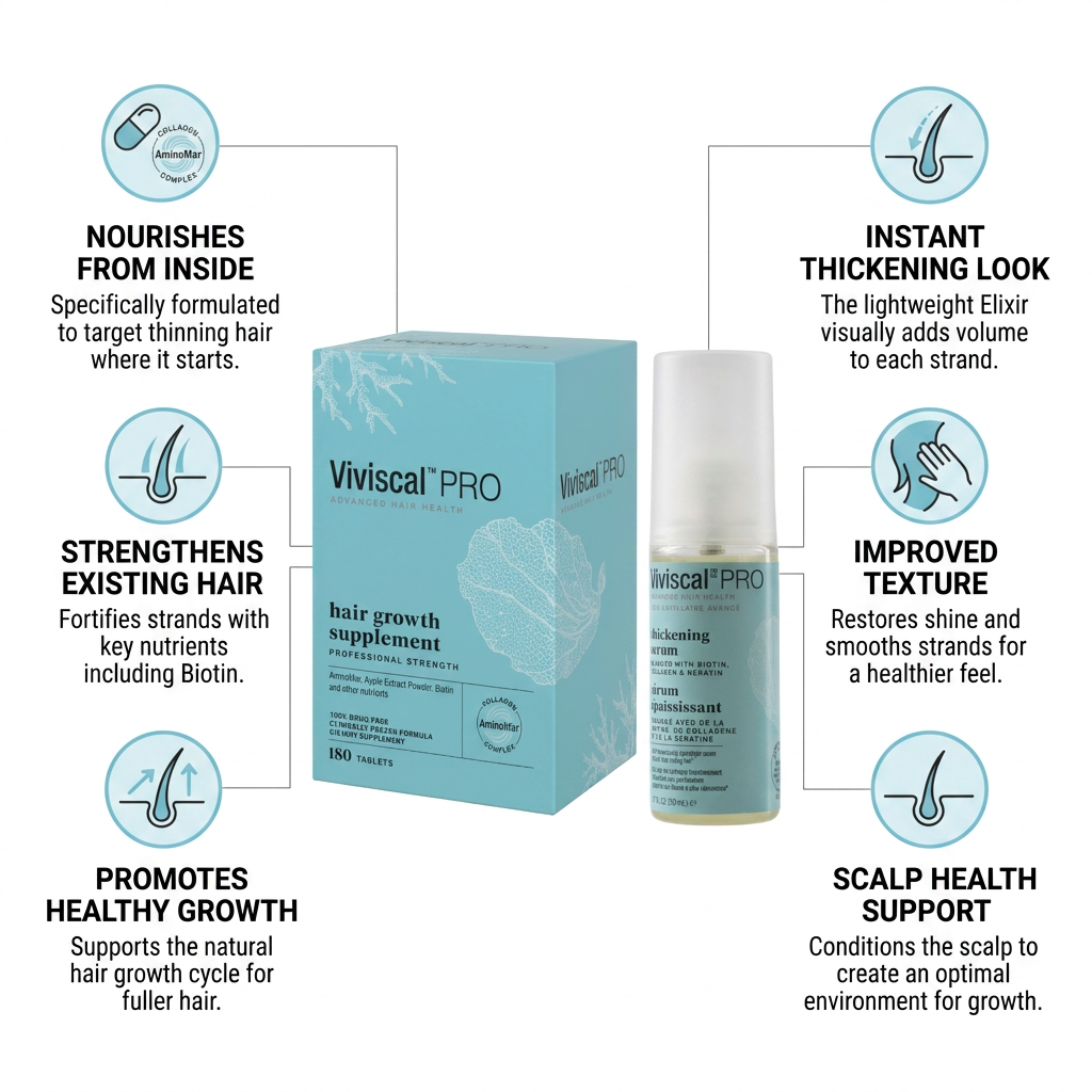 Viviscal Professional Hair Growth Bundle - Nourishing, Thickening, Confidence-Restoring