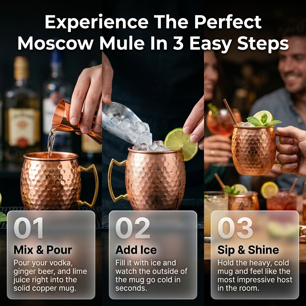 Moscow Mule Copper Mugs Set of 2 - Stunning, Ice-Cold, Handcrafted